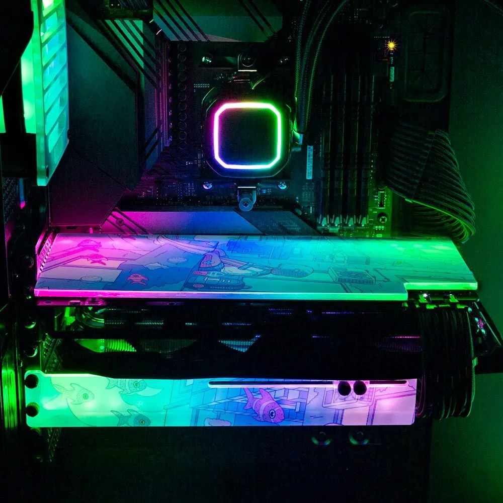 Blue Variance RGB GPU Backplate