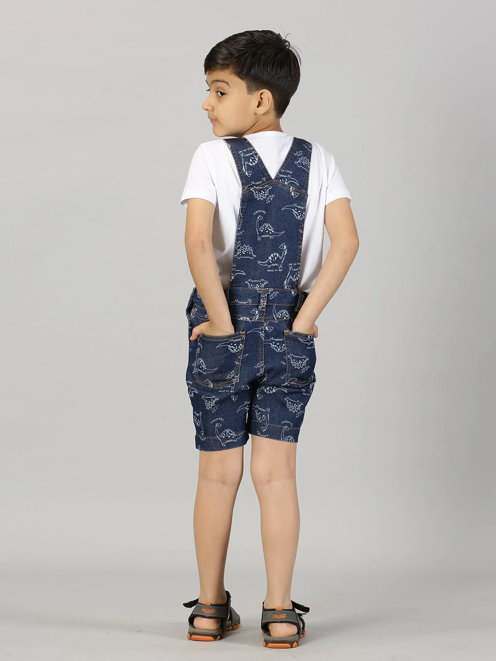 Boys Denim Dungaree Shorts