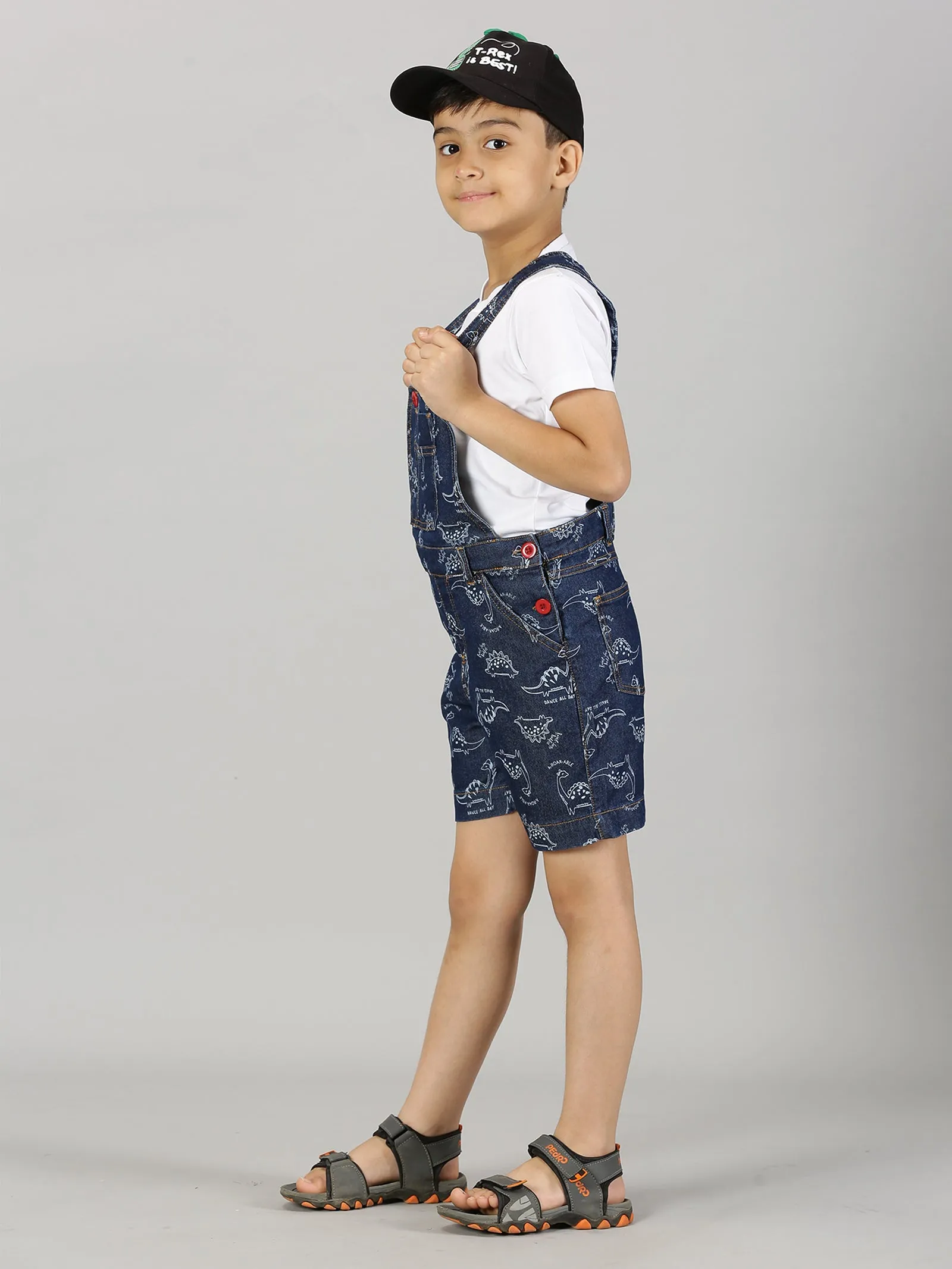 Boys Denim Dungaree Shorts