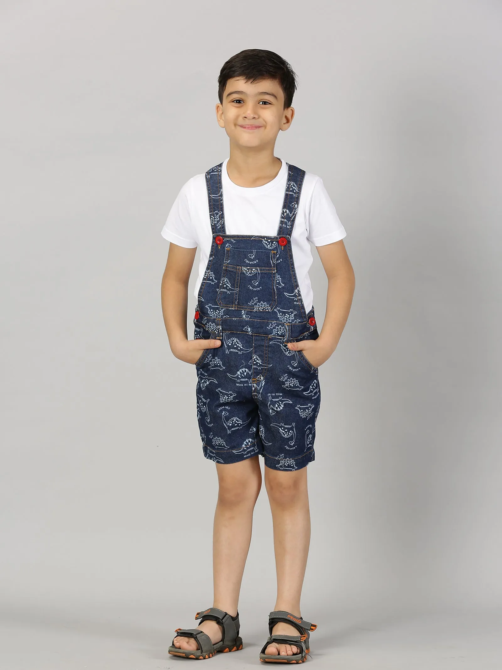 Boys Denim Dungaree Shorts