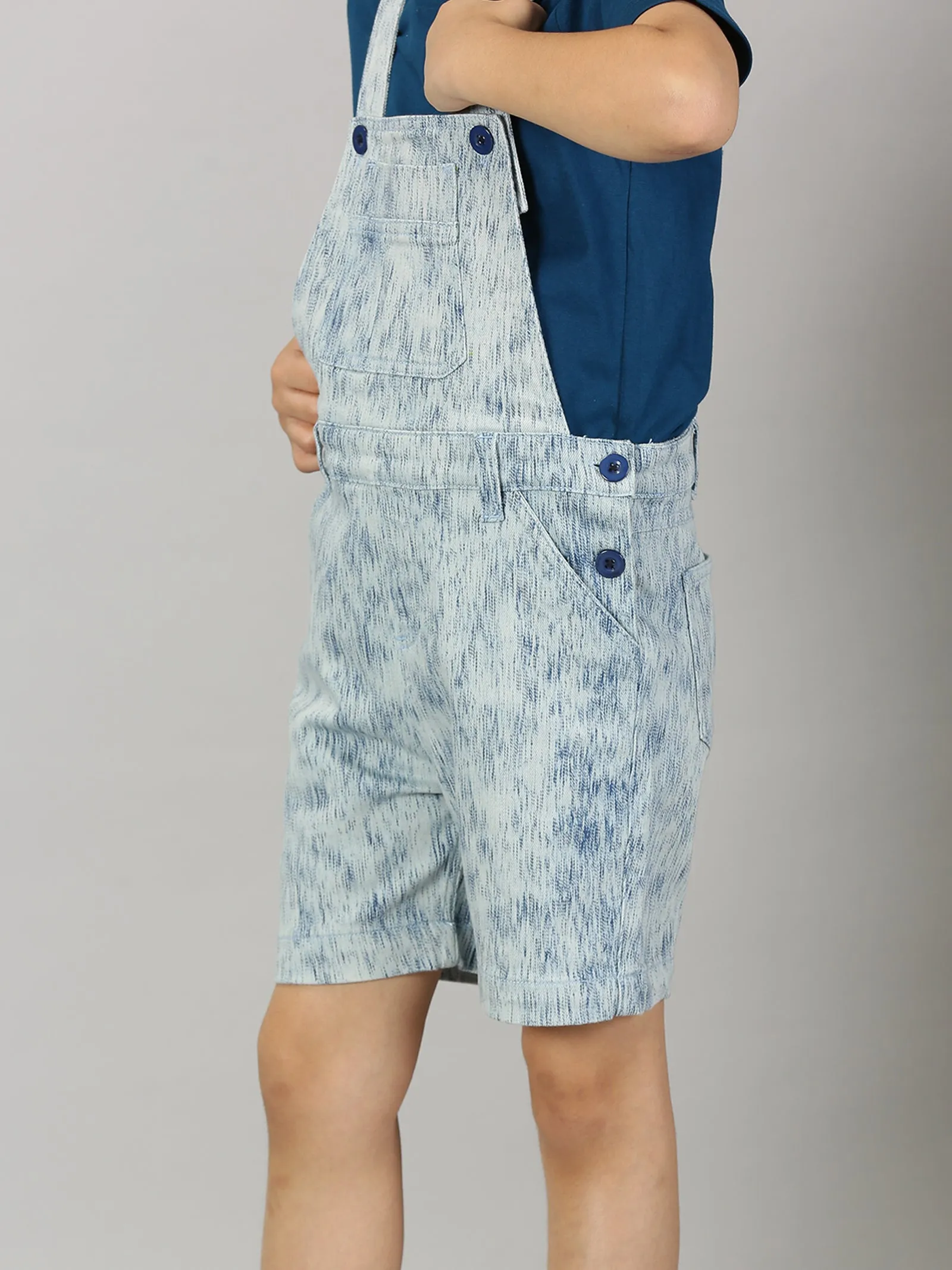 Boys Denim Dungaree Shorts