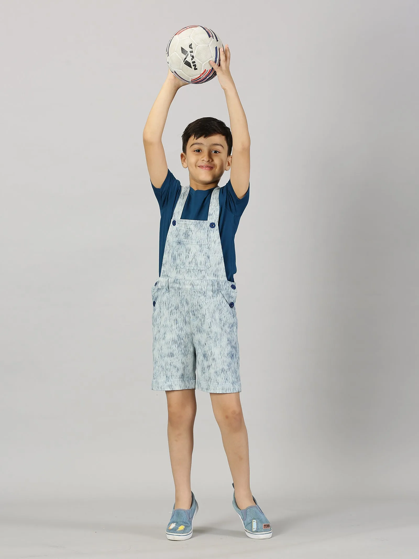 Boys Denim Dungaree Shorts