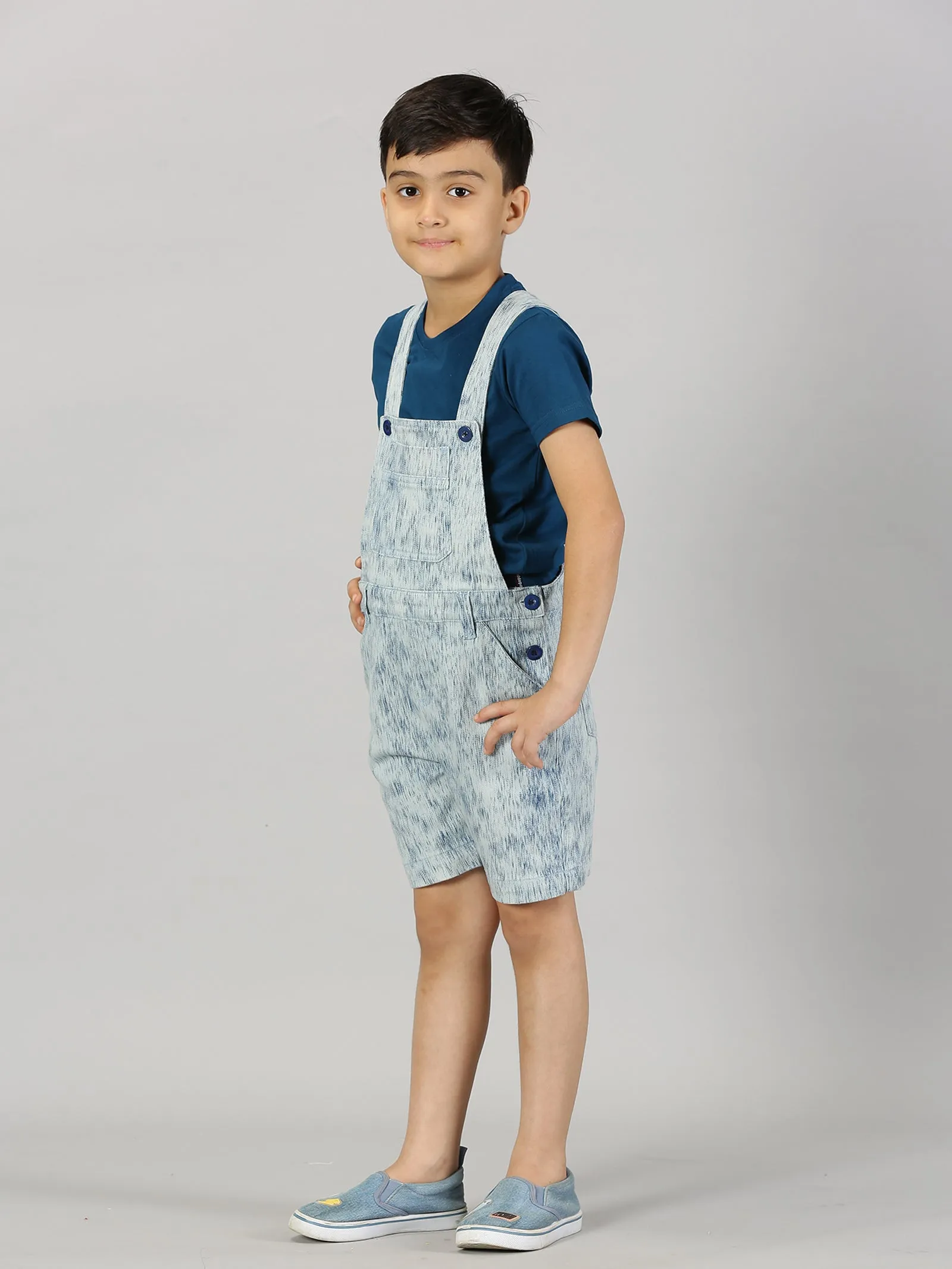 Boys Denim Dungaree Shorts