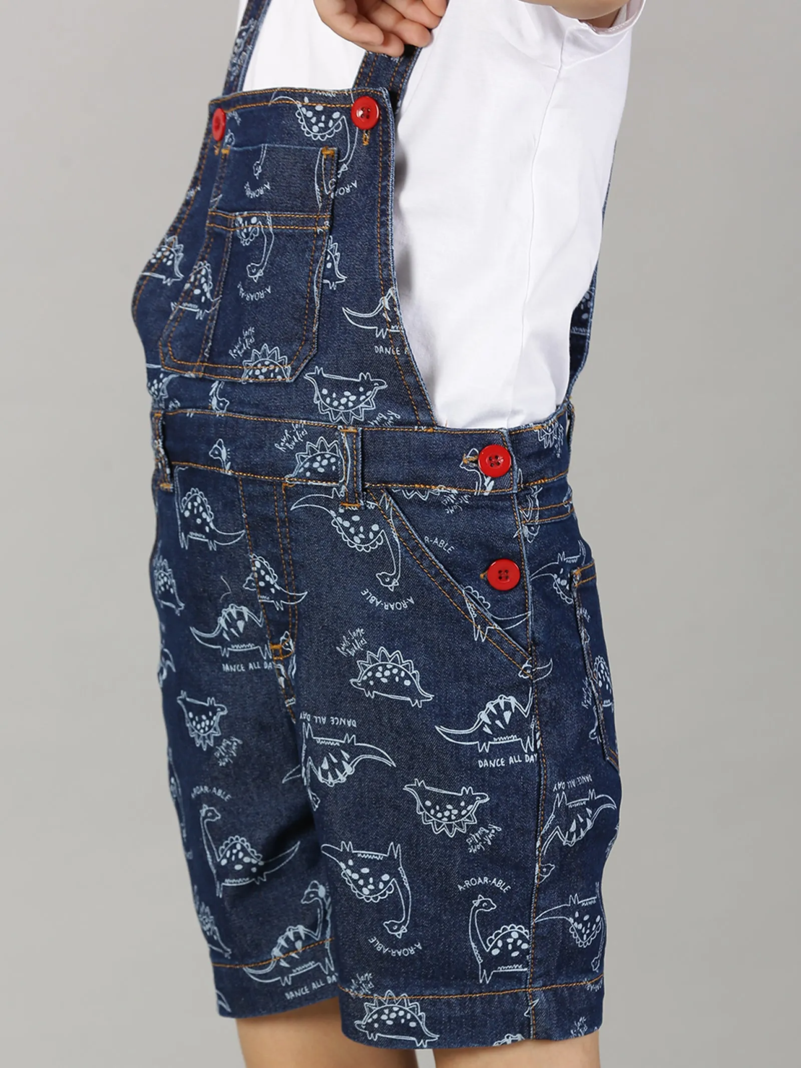 Boys Denim Dungaree Shorts