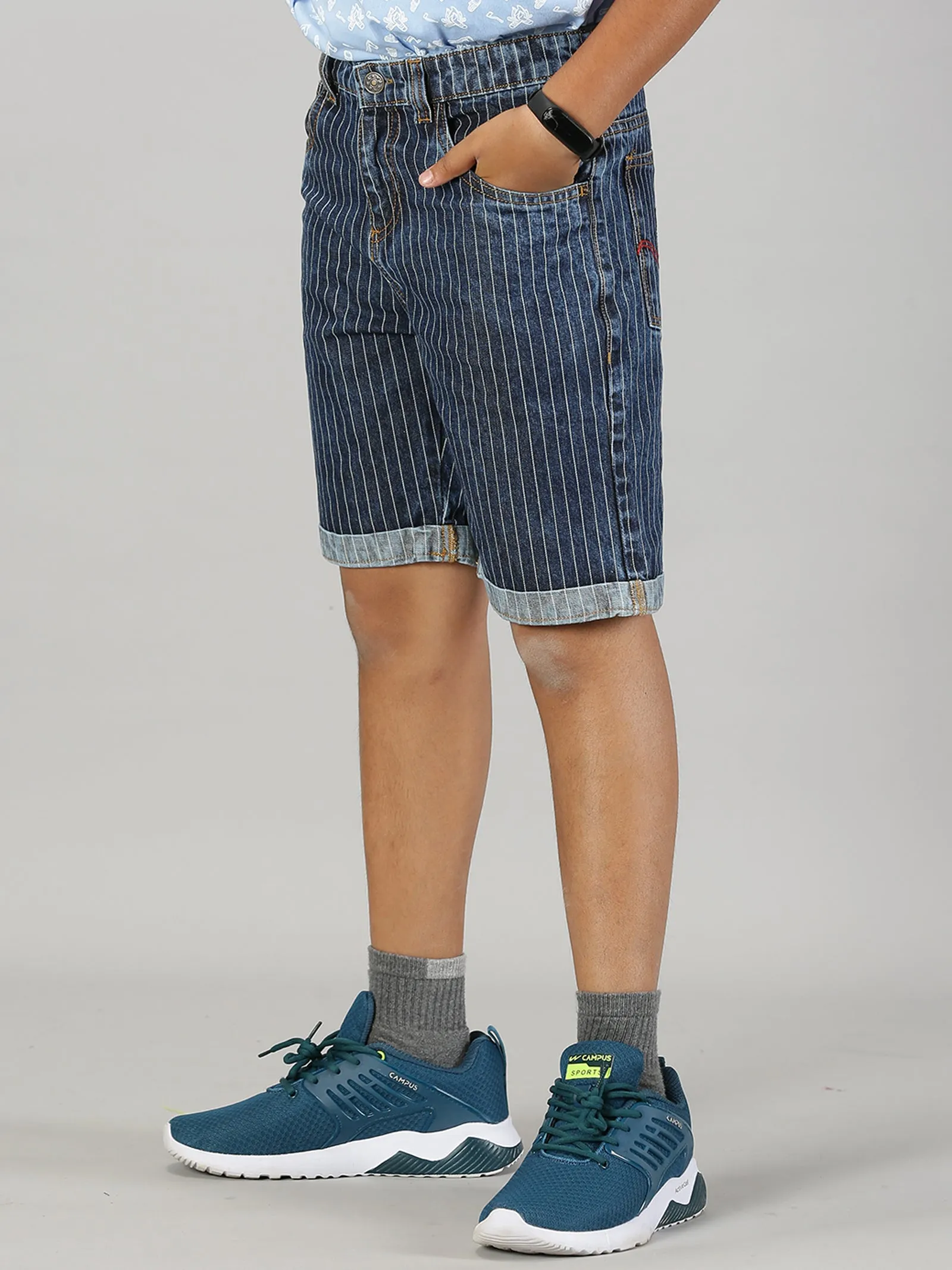 Boys Fashion Denim Rollup Shorts