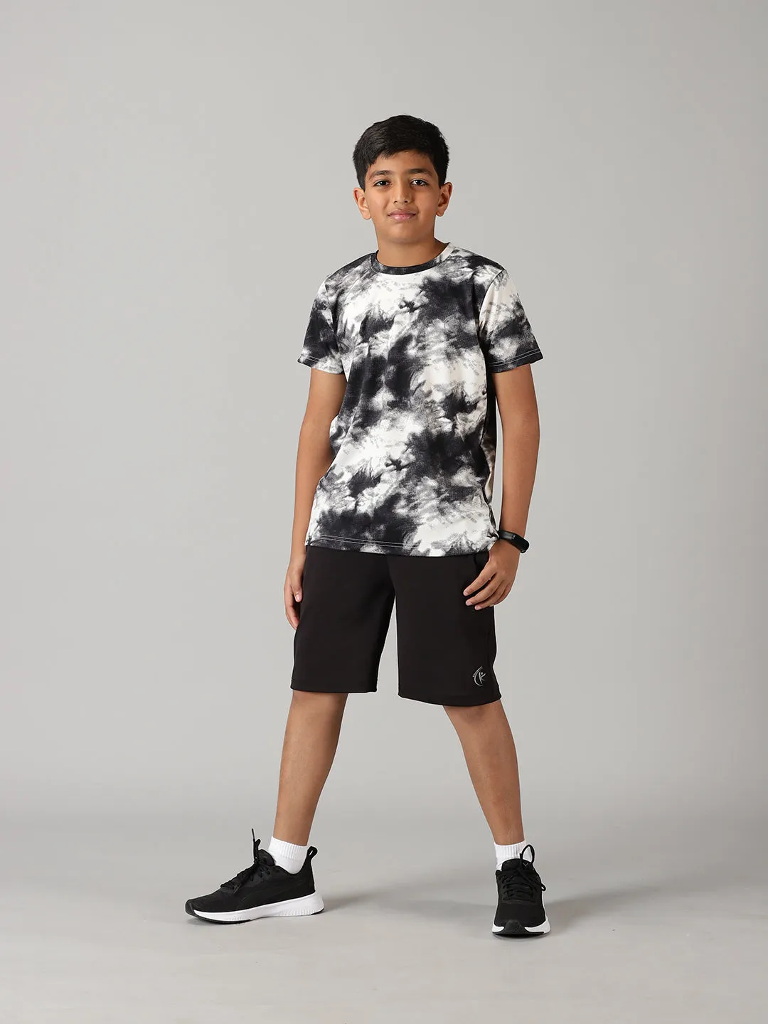 Boys Polyester Sports Tee & Shorts Set