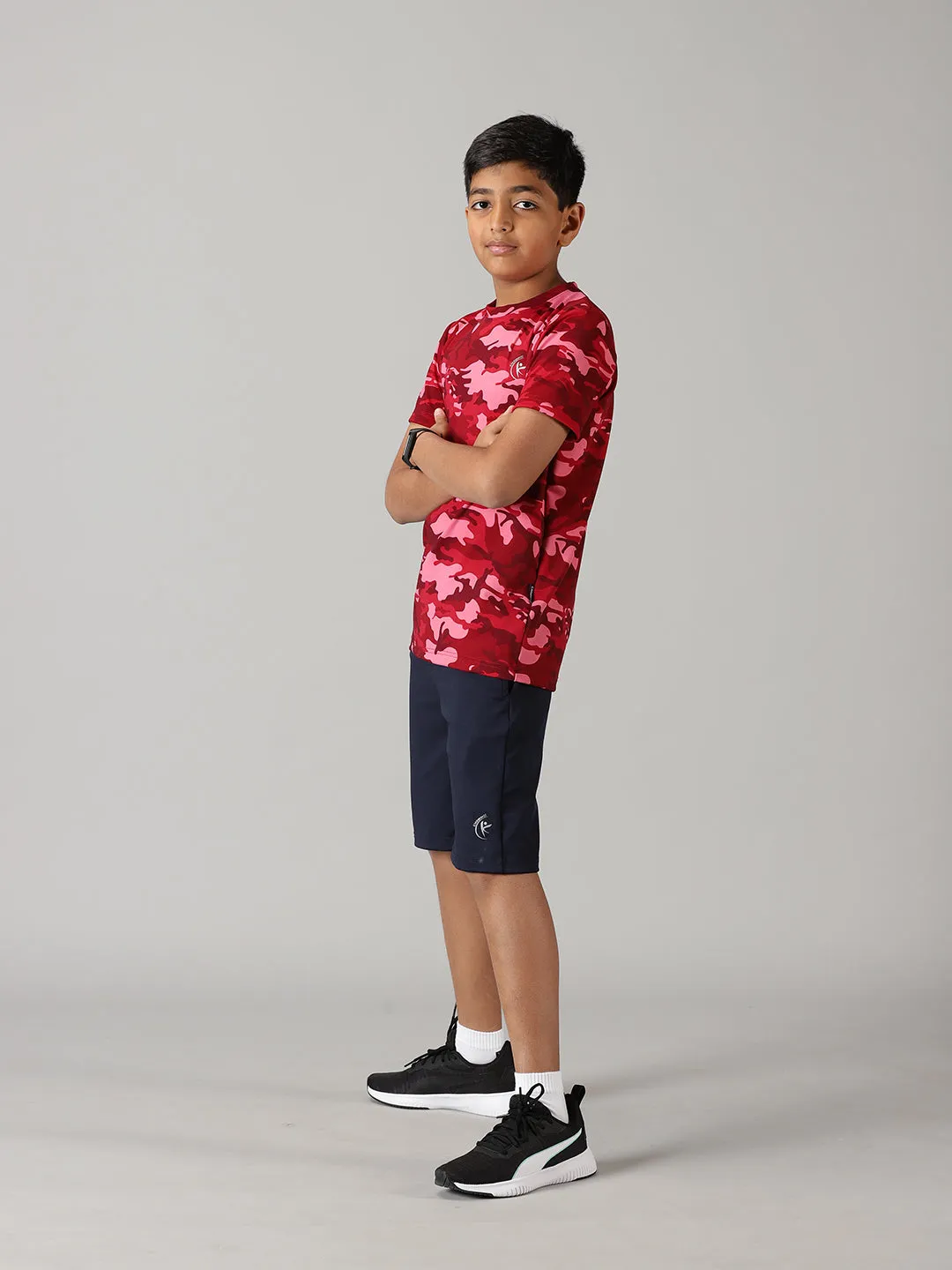 Boys Polyester Sports Tee & Shorts Set