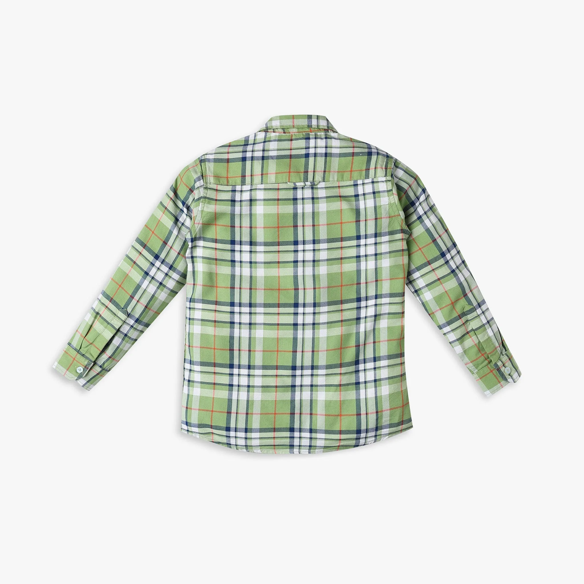 Boys Regular Fit Checkered Shirt