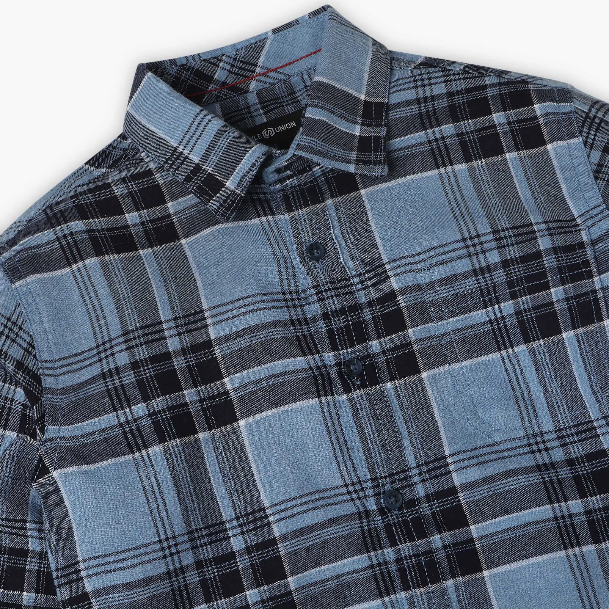 Boys Regular Fit Checkered Shirt