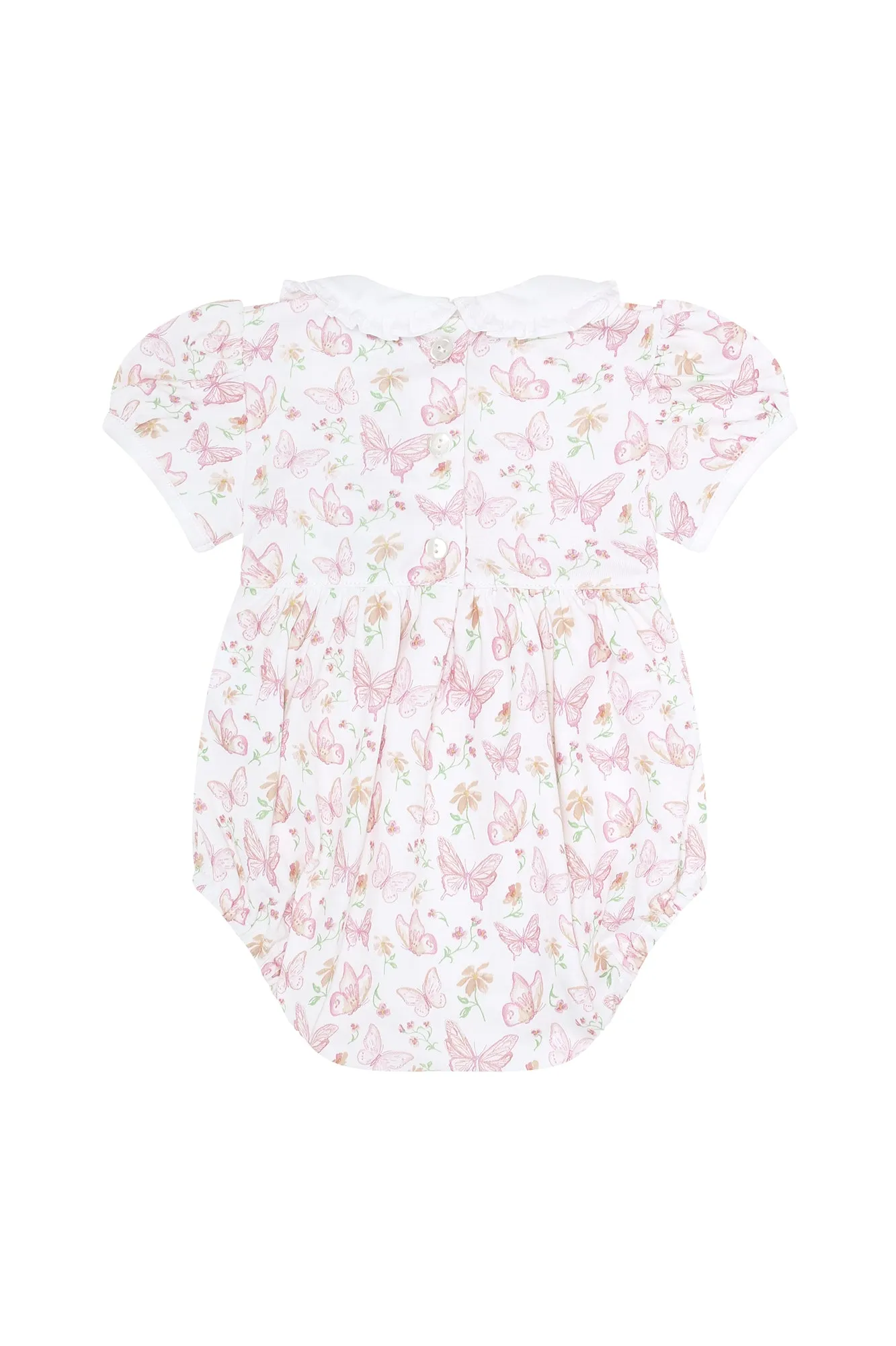 Butterflies Print Smocked Bubble