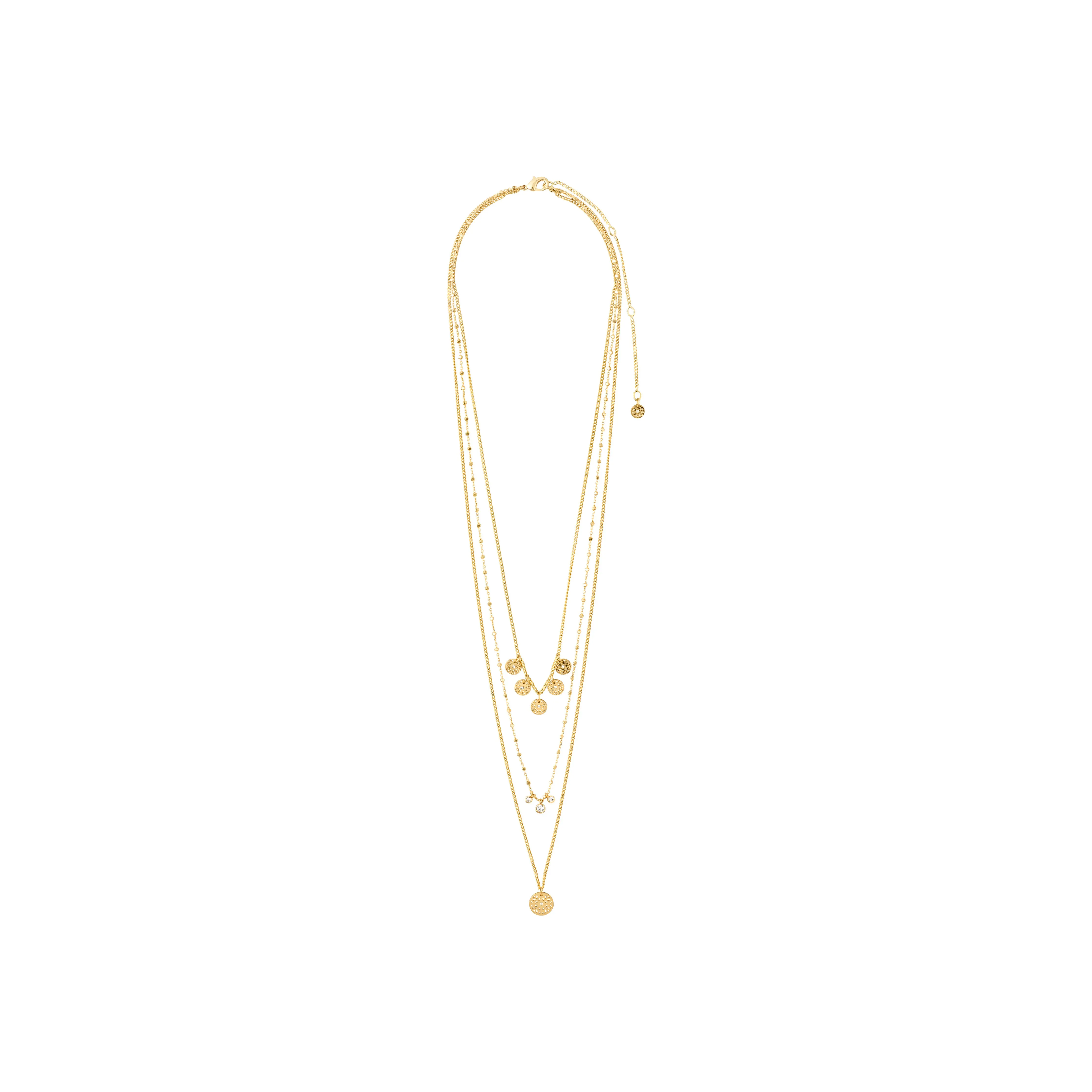 CAROL layered necklace 3-in-1 gold-plated