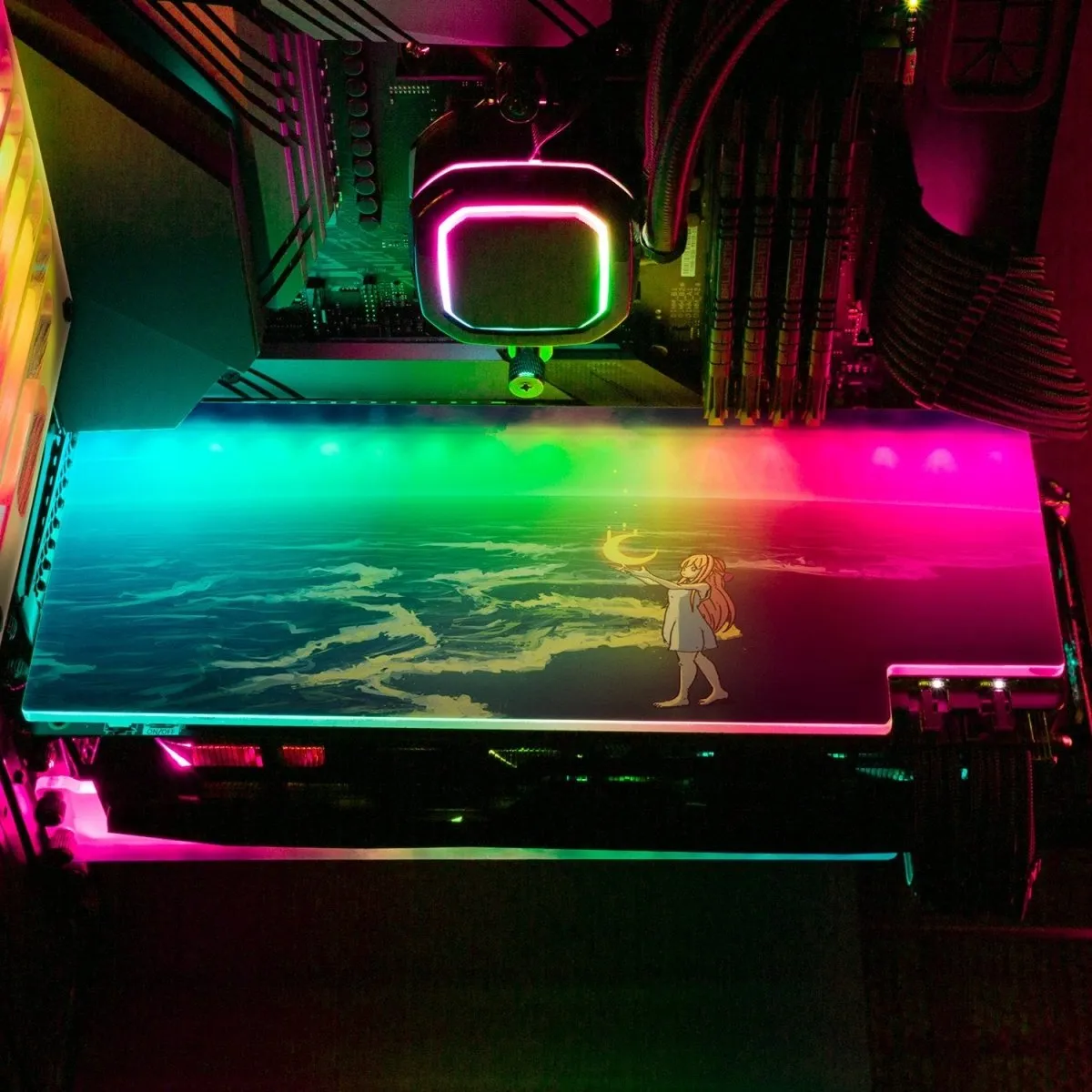 Catching The Moon RGB GPU Backplate