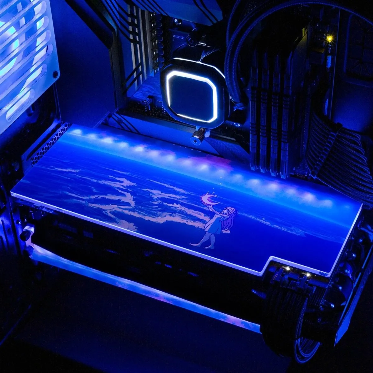 Catching The Moon RGB GPU Backplate