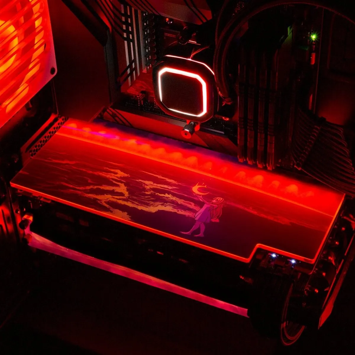 Catching The Moon RGB GPU Backplate