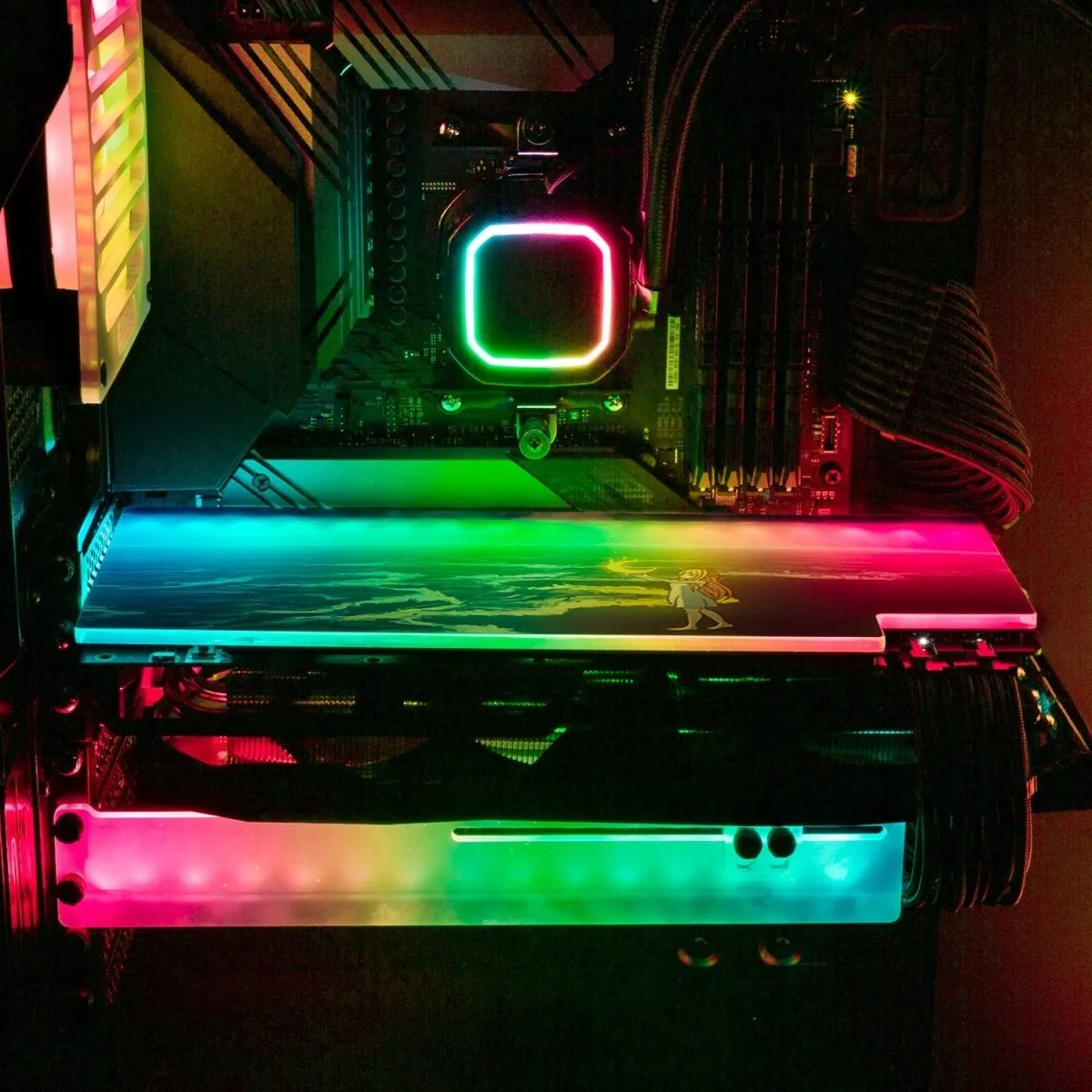 Catching The Moon RGB GPU Backplate