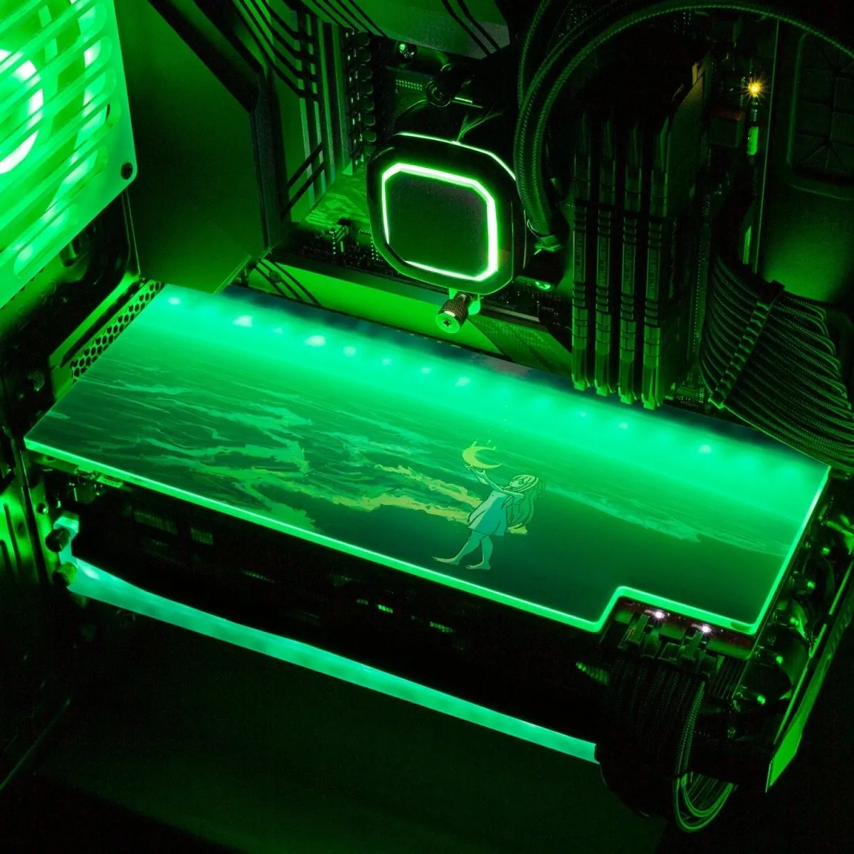 Catching The Moon RGB GPU Backplate