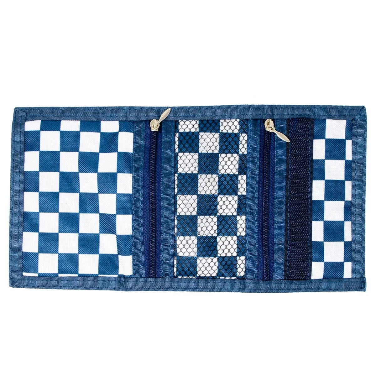 Checkered Wallet: Grey