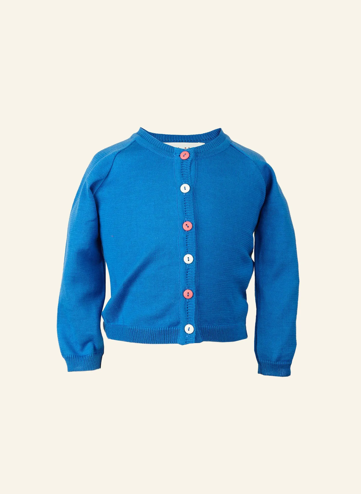 Children's Classic Cardigan - Royal Blue Cotton