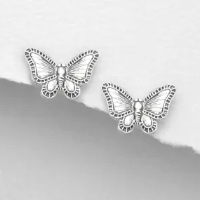 Children's Sterling Silver Butterfly Earrings