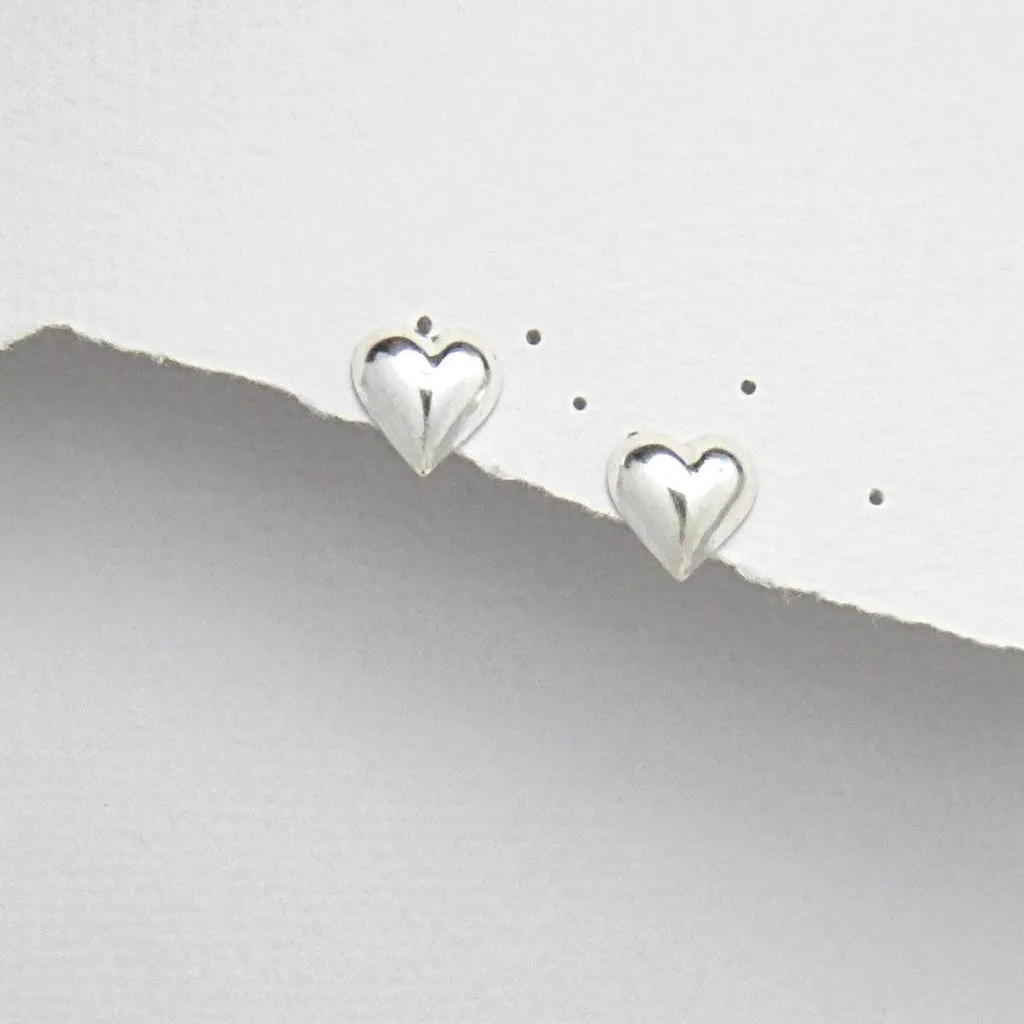 Children's Sterling Silver Heart Earrings