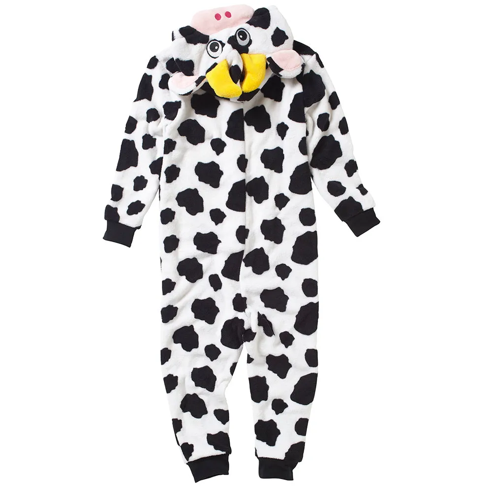 Childs Black & White Pattern Cow Onesie