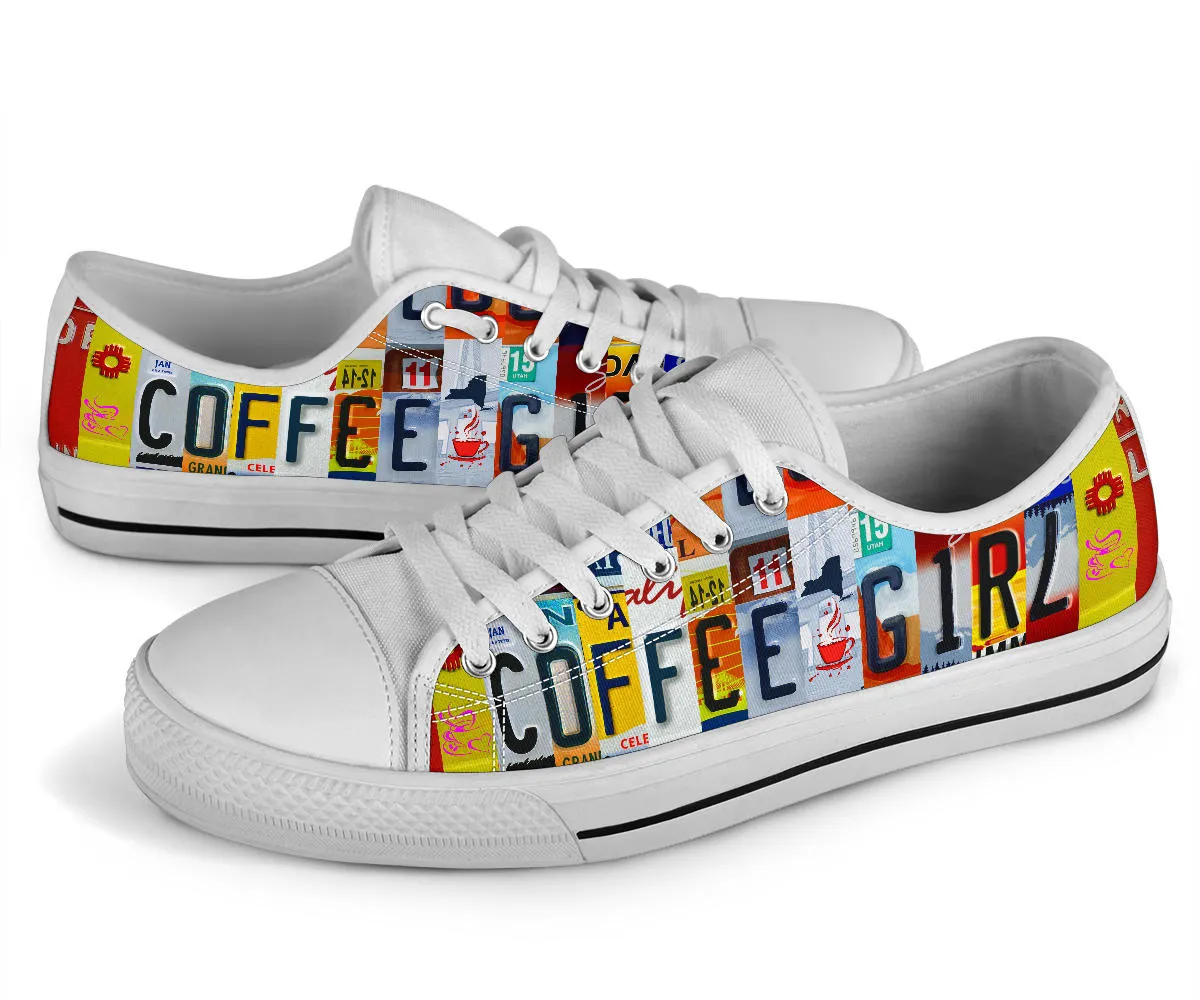 Coffee Girl License Plate Shoe