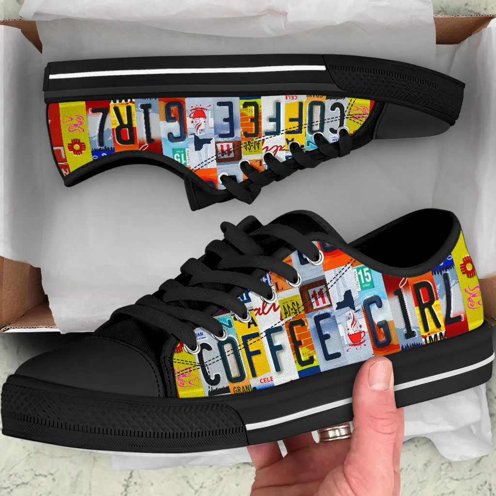 Coffee Girl License Plate Shoe