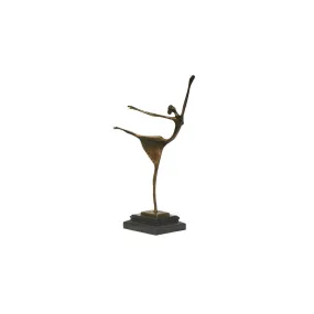 Copper dancing lady sculpture