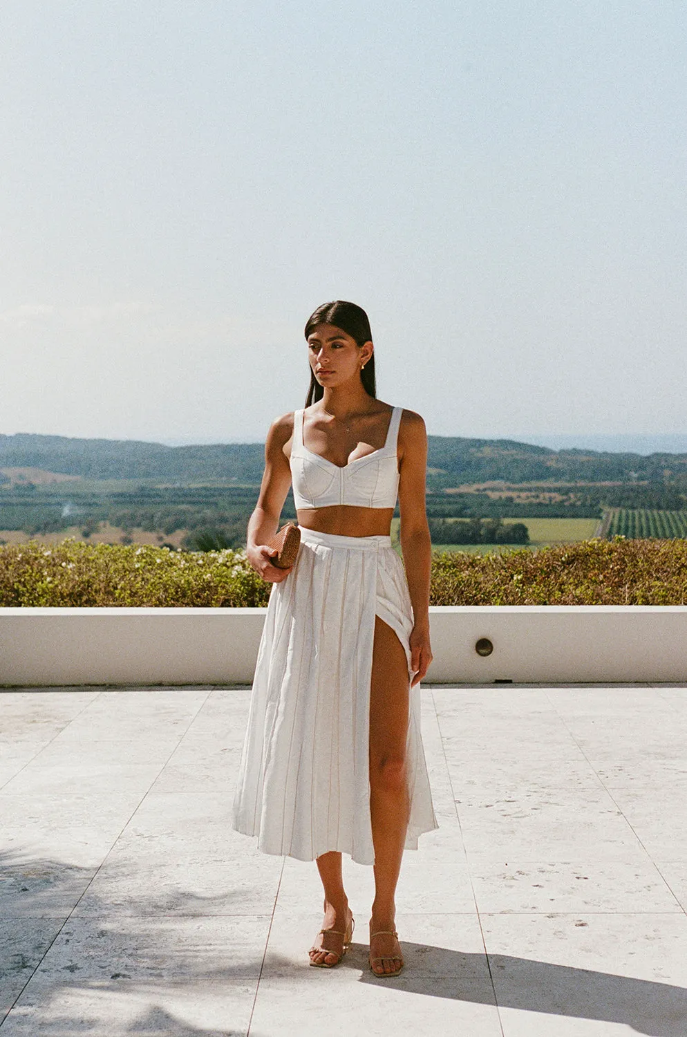 Dien Wrap Skirt - White