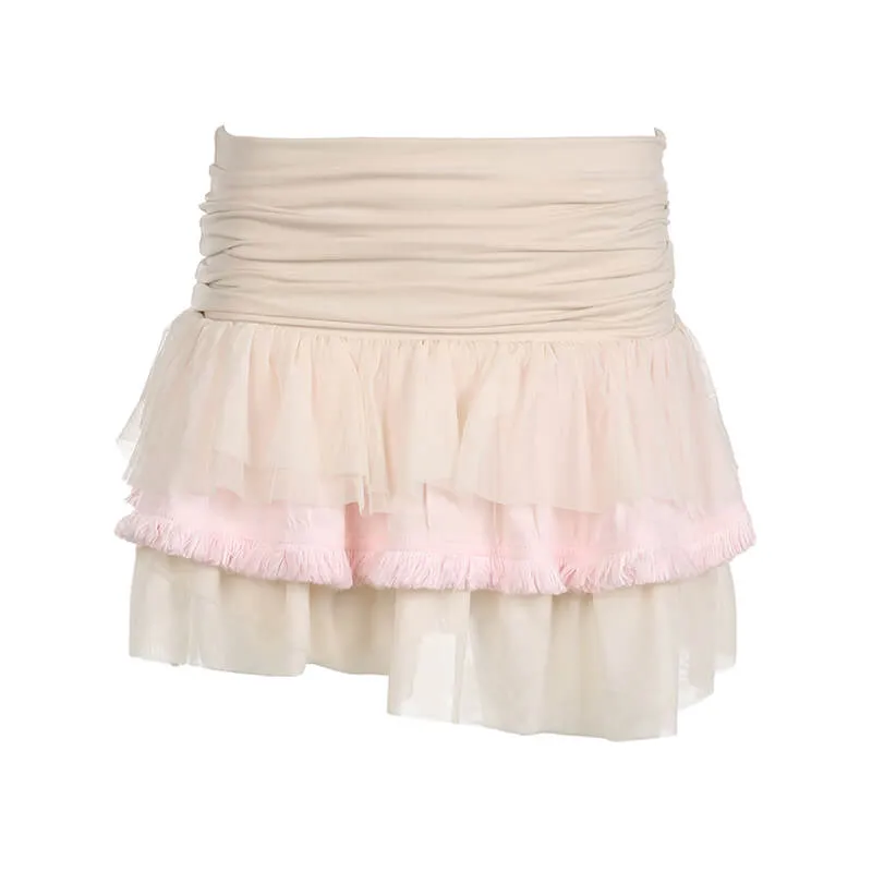 Dream Ballet Theatre Triple Cake Irregular Mesh Skirt BY1015