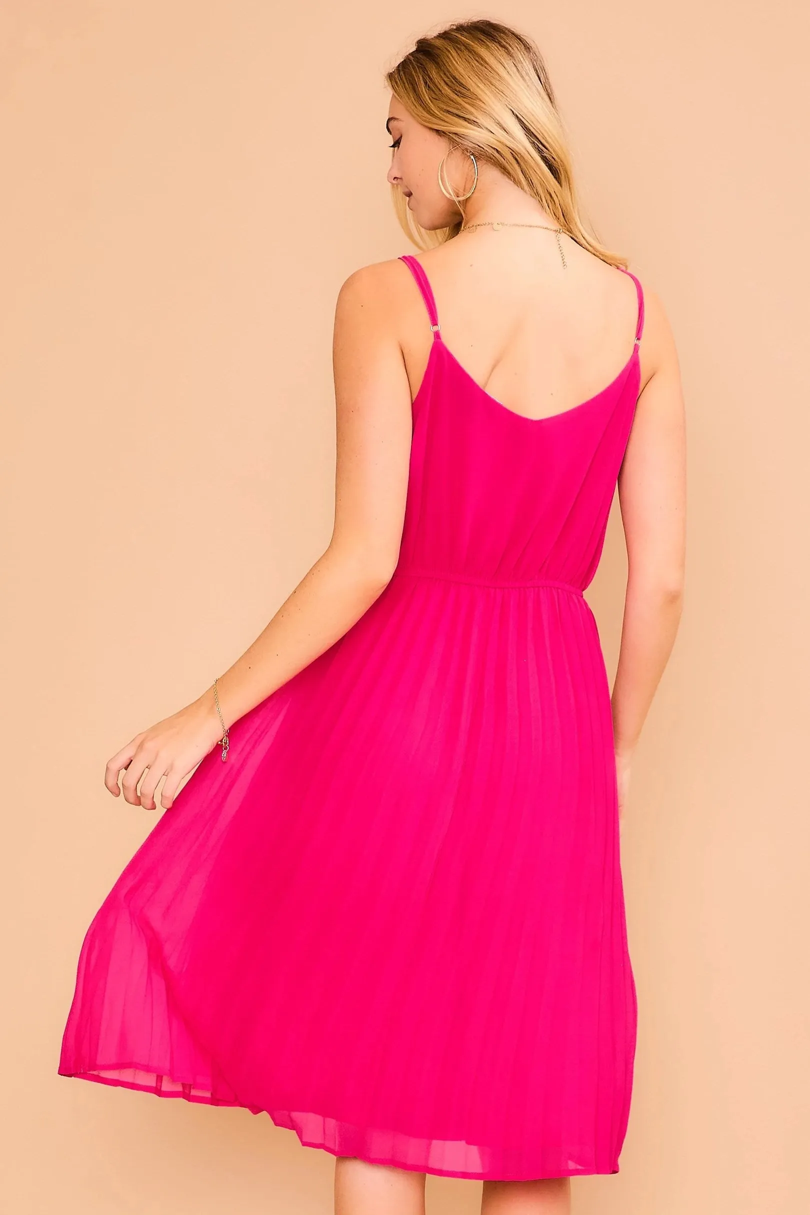 Eliza Pleated Midi Dress