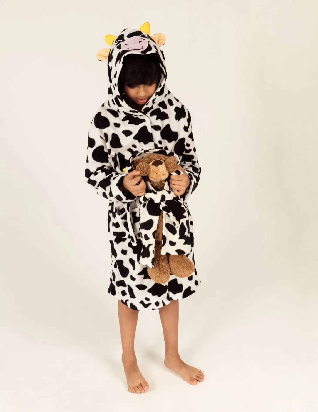 Girl and Doll Fleece Hooded Animal Robes