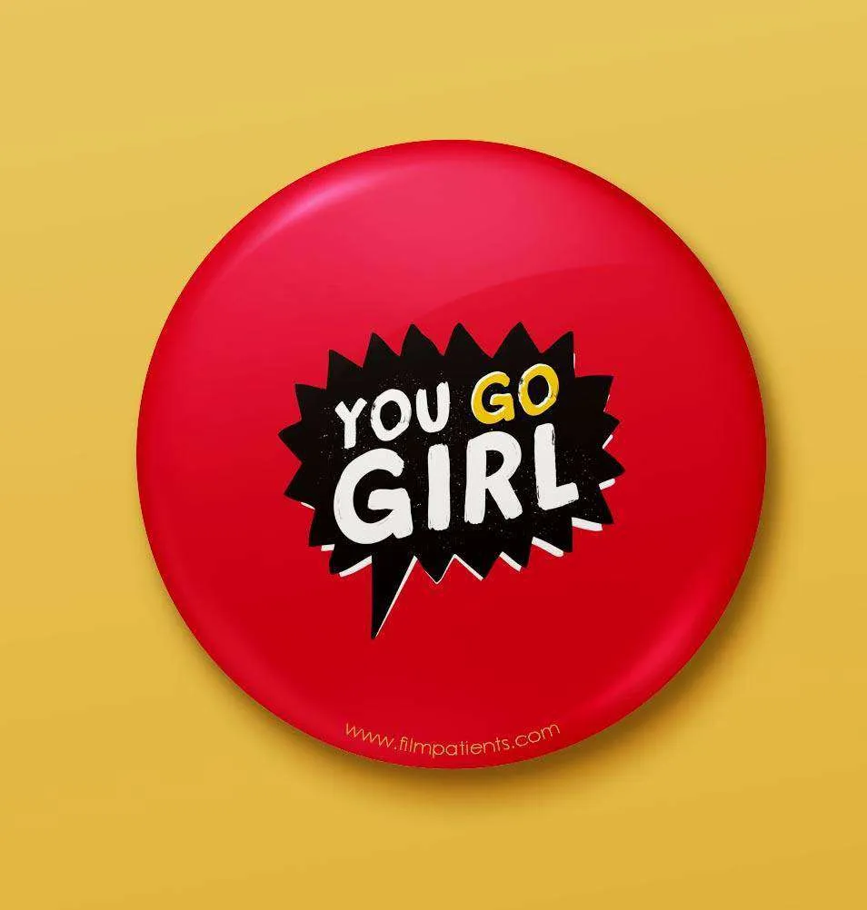 Girl Power Button Badge