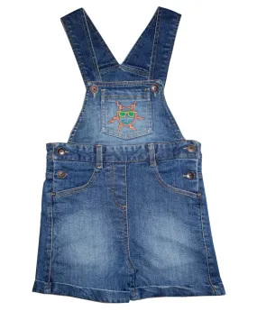 Girls Denim Dungaree Shorts