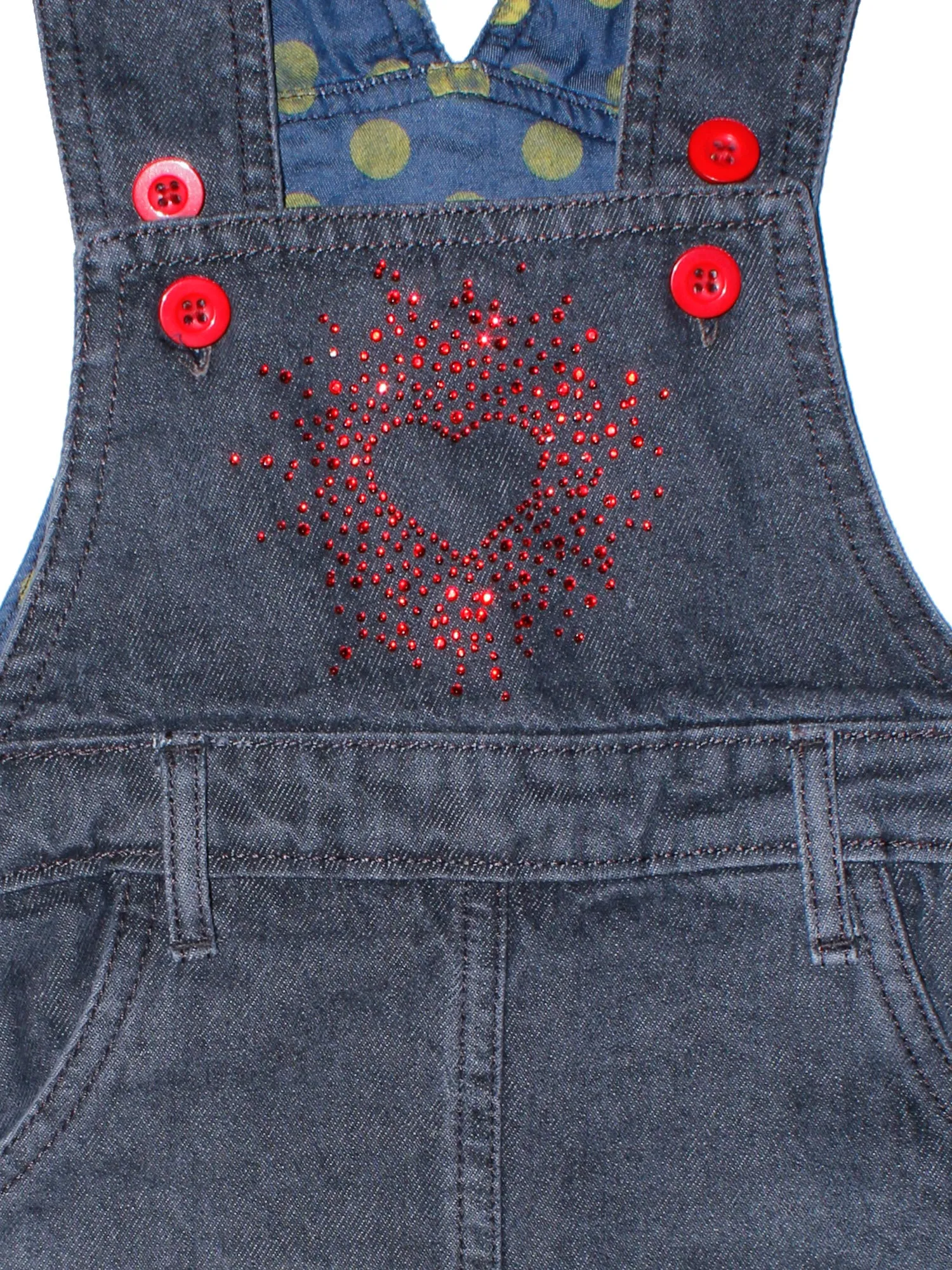 Girls Denim Dungaree Skirt