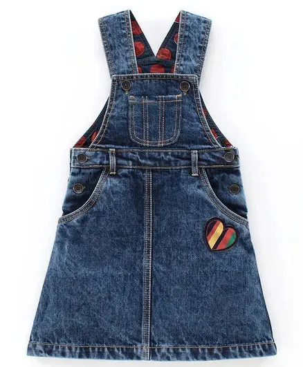 Girls Denim Dungaree Skirt