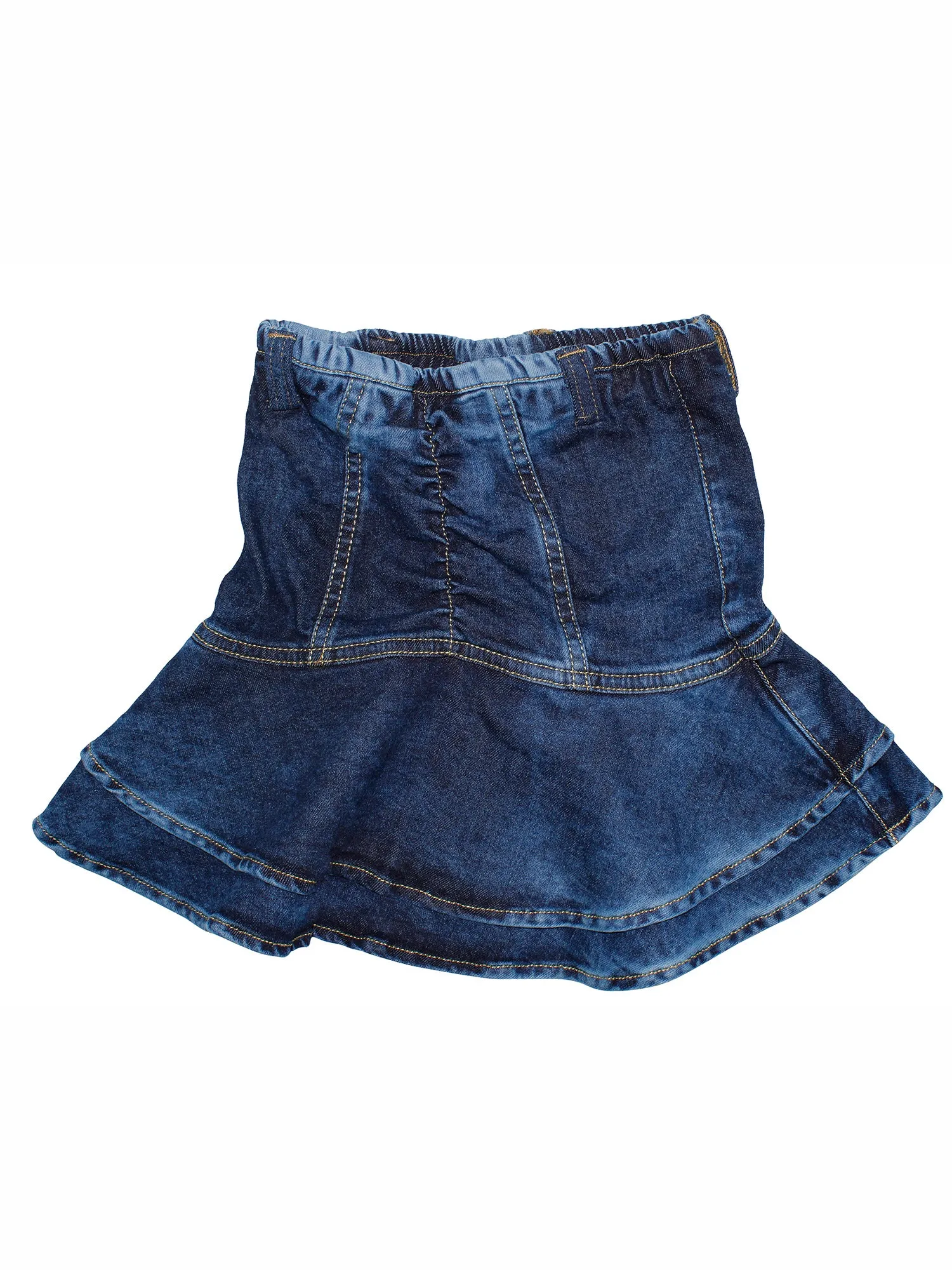 Girls Denim Skirt with Ruffle