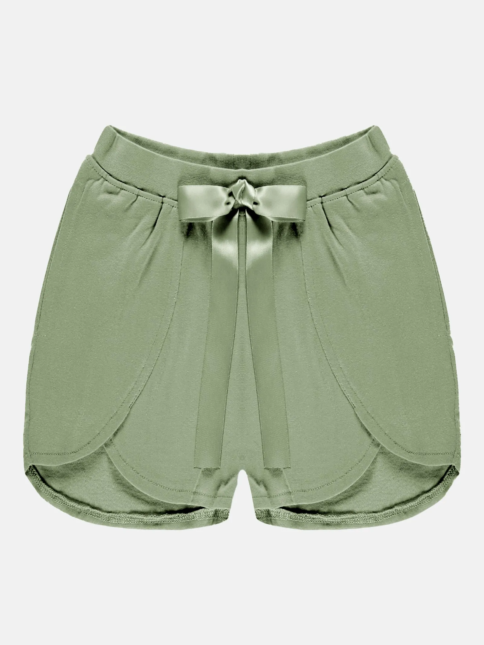 Girls Over Lap Shorts With Bow Pack Of 2