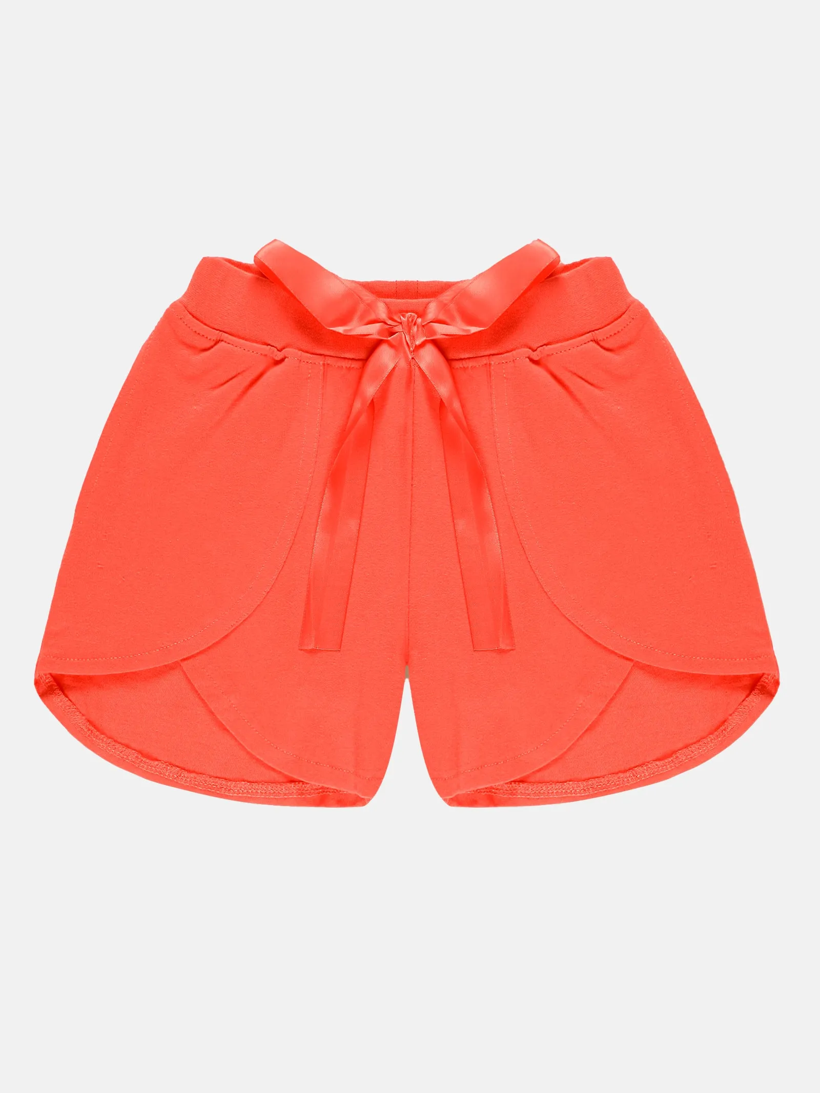 Girls Over Lap Shorts With Bow