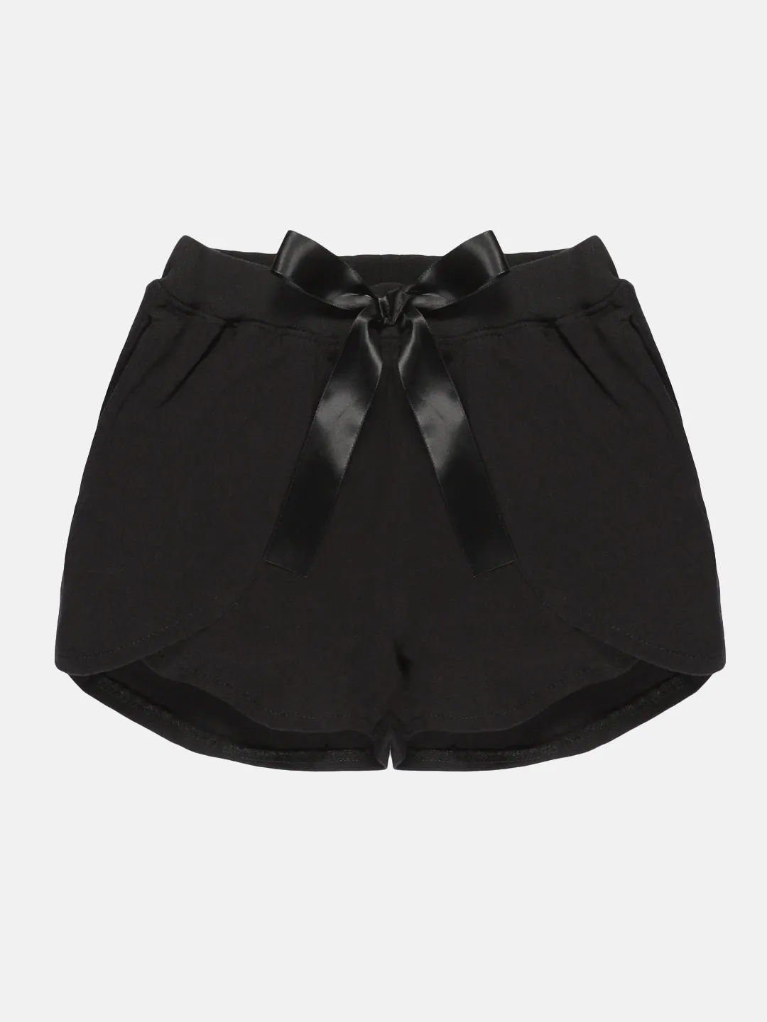 Girls Over Lap Shorts With Bow