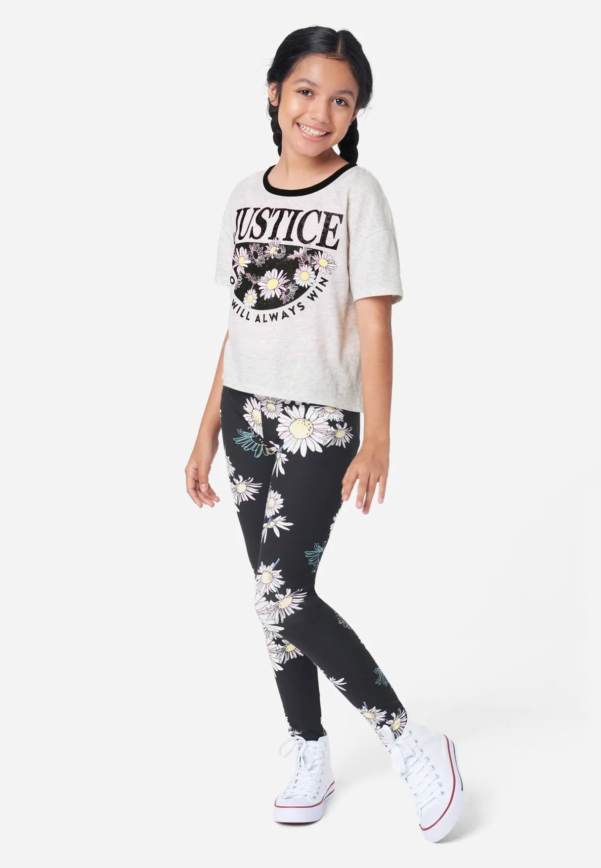 Graphic Crop Ringer Tee