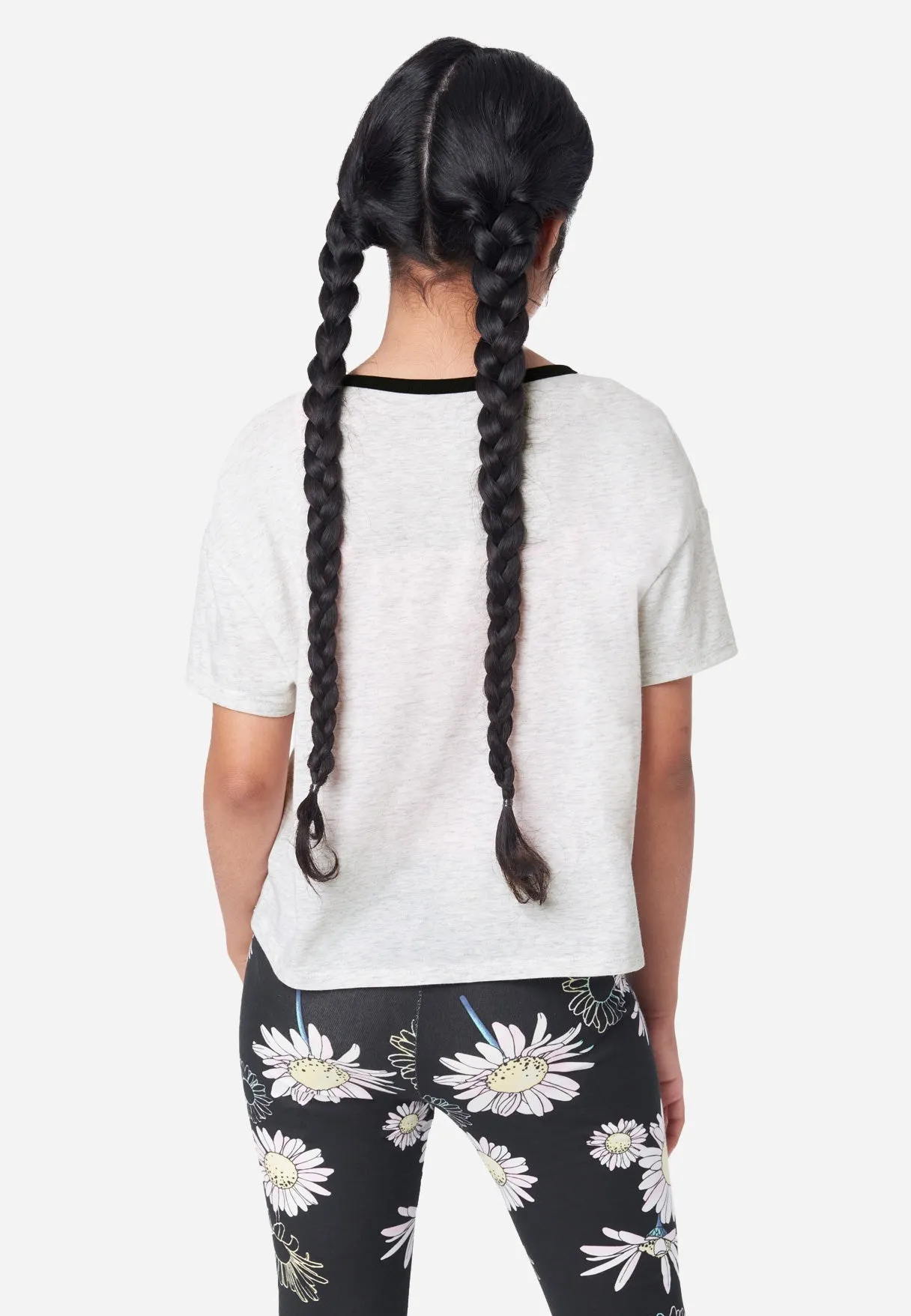 Graphic Crop Ringer Tee