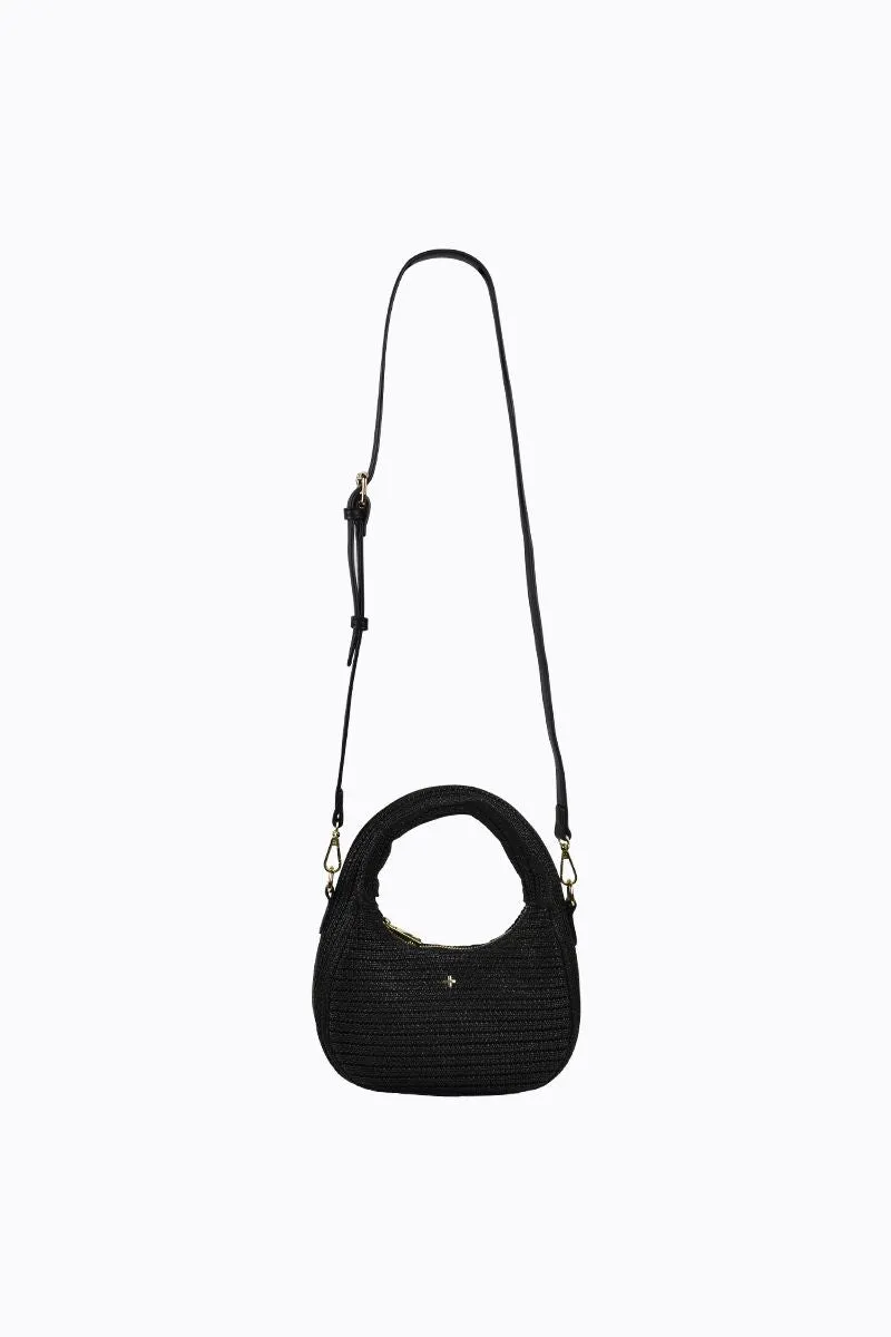 Indigo - Black Faux Raffia