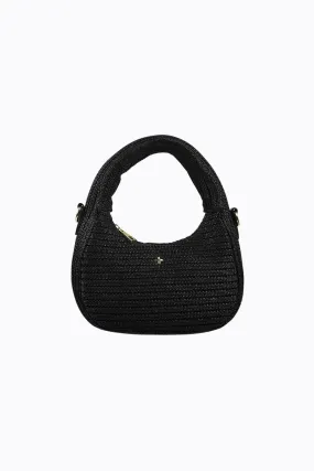 Indigo - Black Faux Raffia