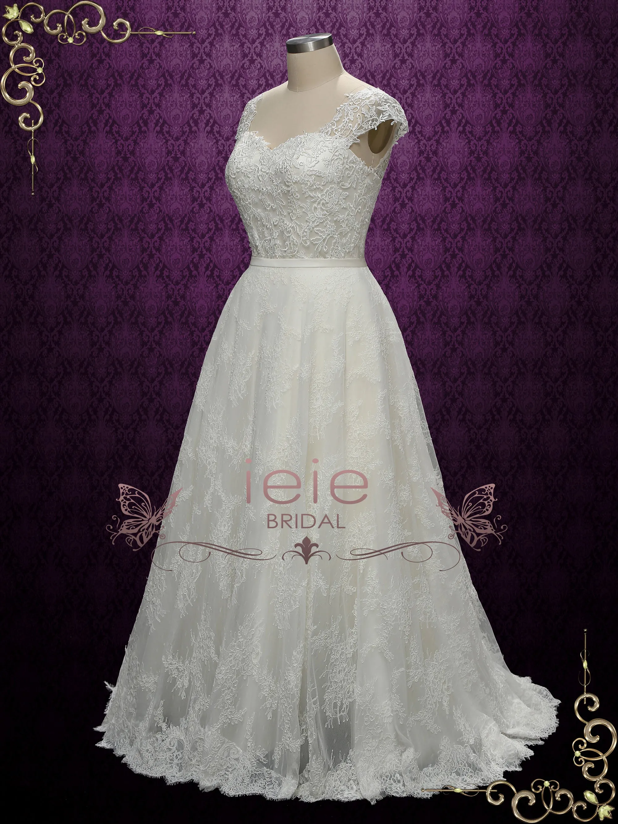 Long Floor length Lace Wedding Skirt JEZABEL