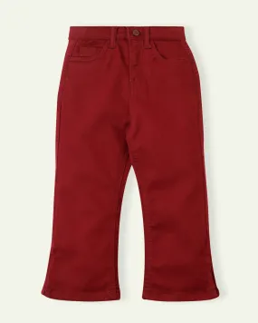 Maroon Bootcut Pants