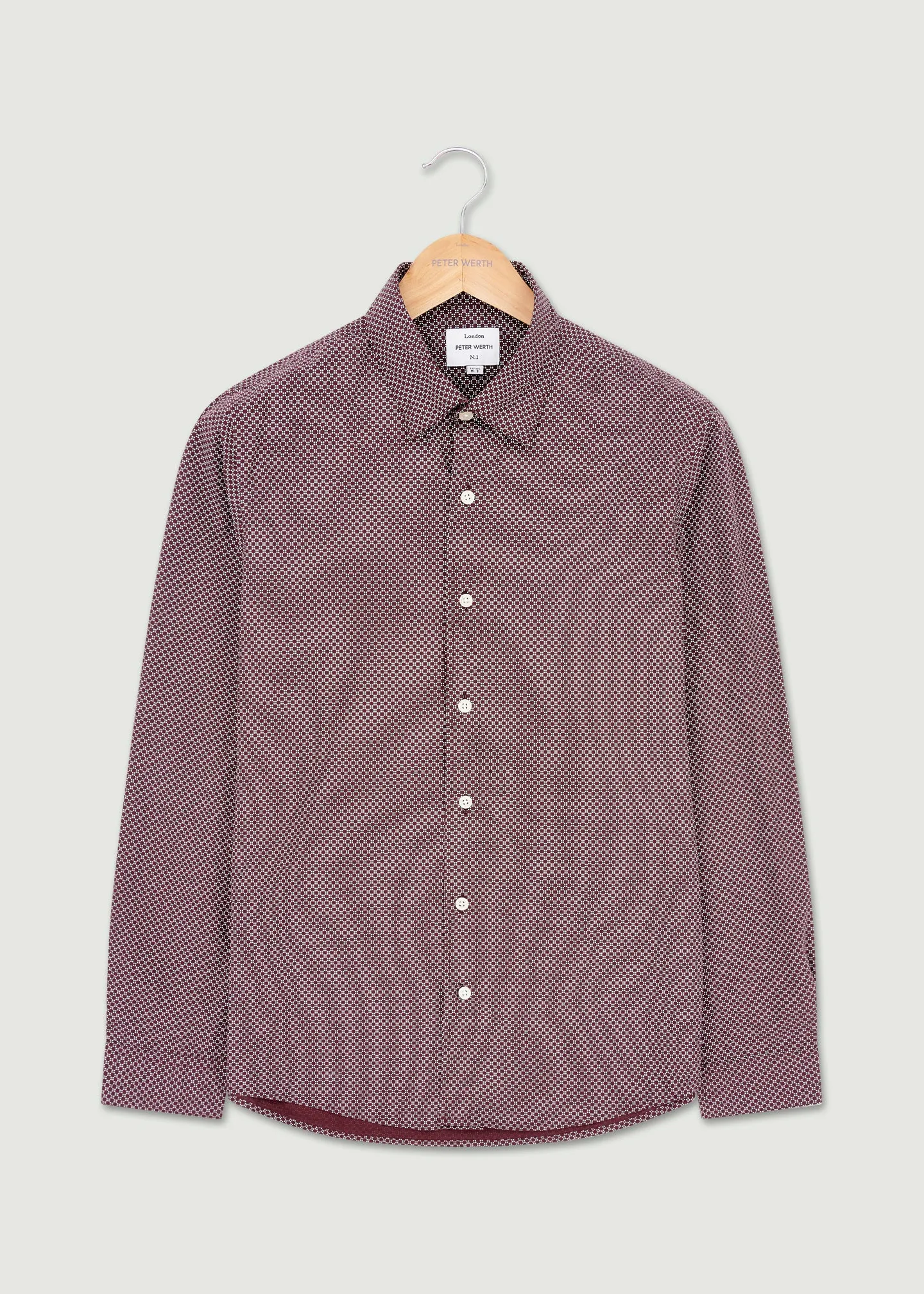 Maxwell Long Sleeve Shirt - Burgundy