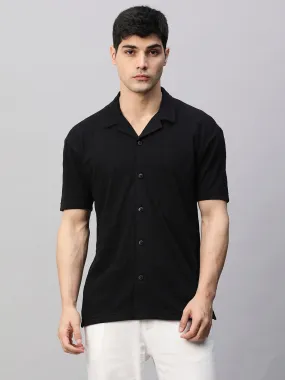 Mens Half Sleeve Resort Shirt - Black