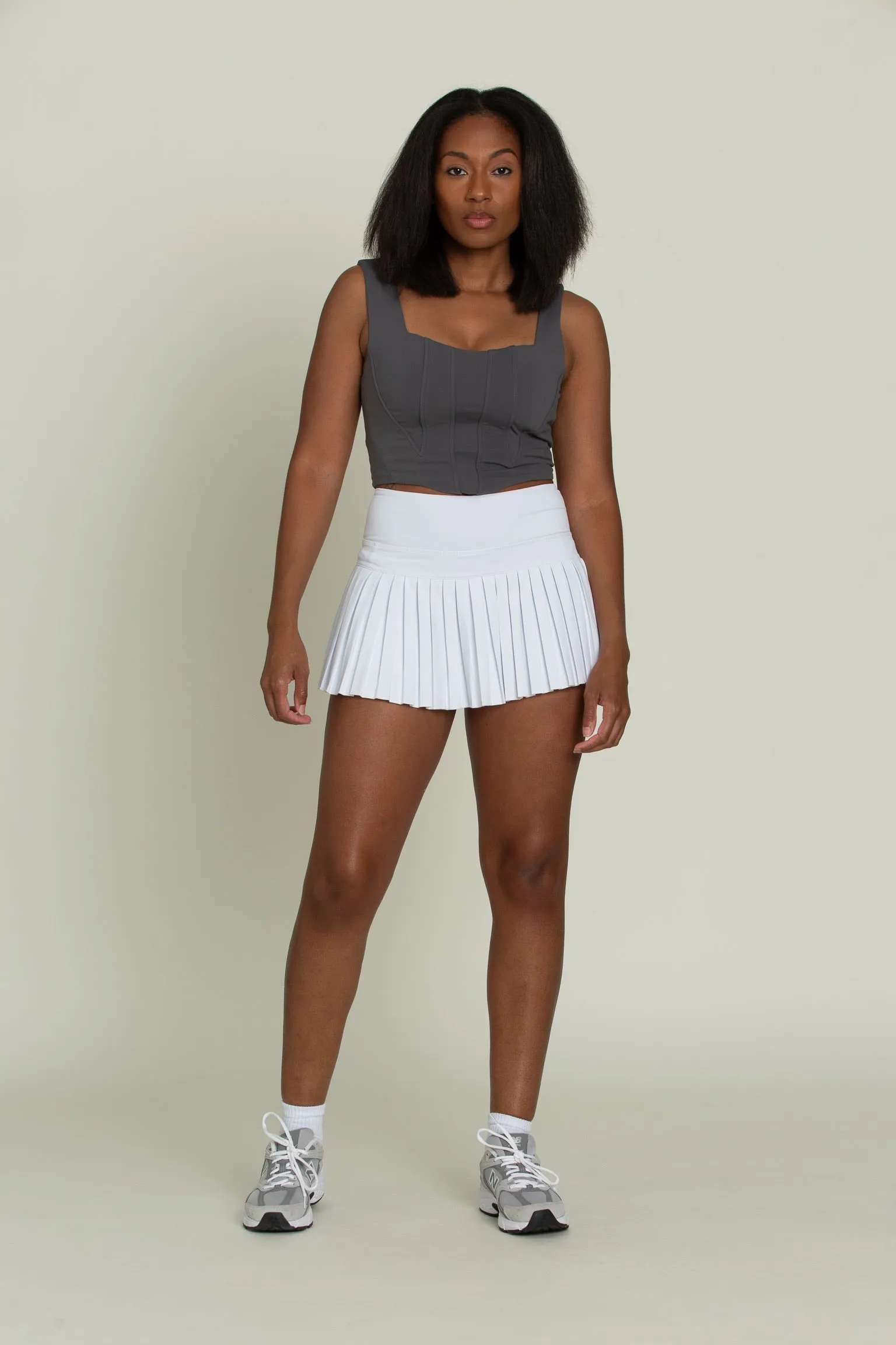 Off-White Pleated Tennis Skirt