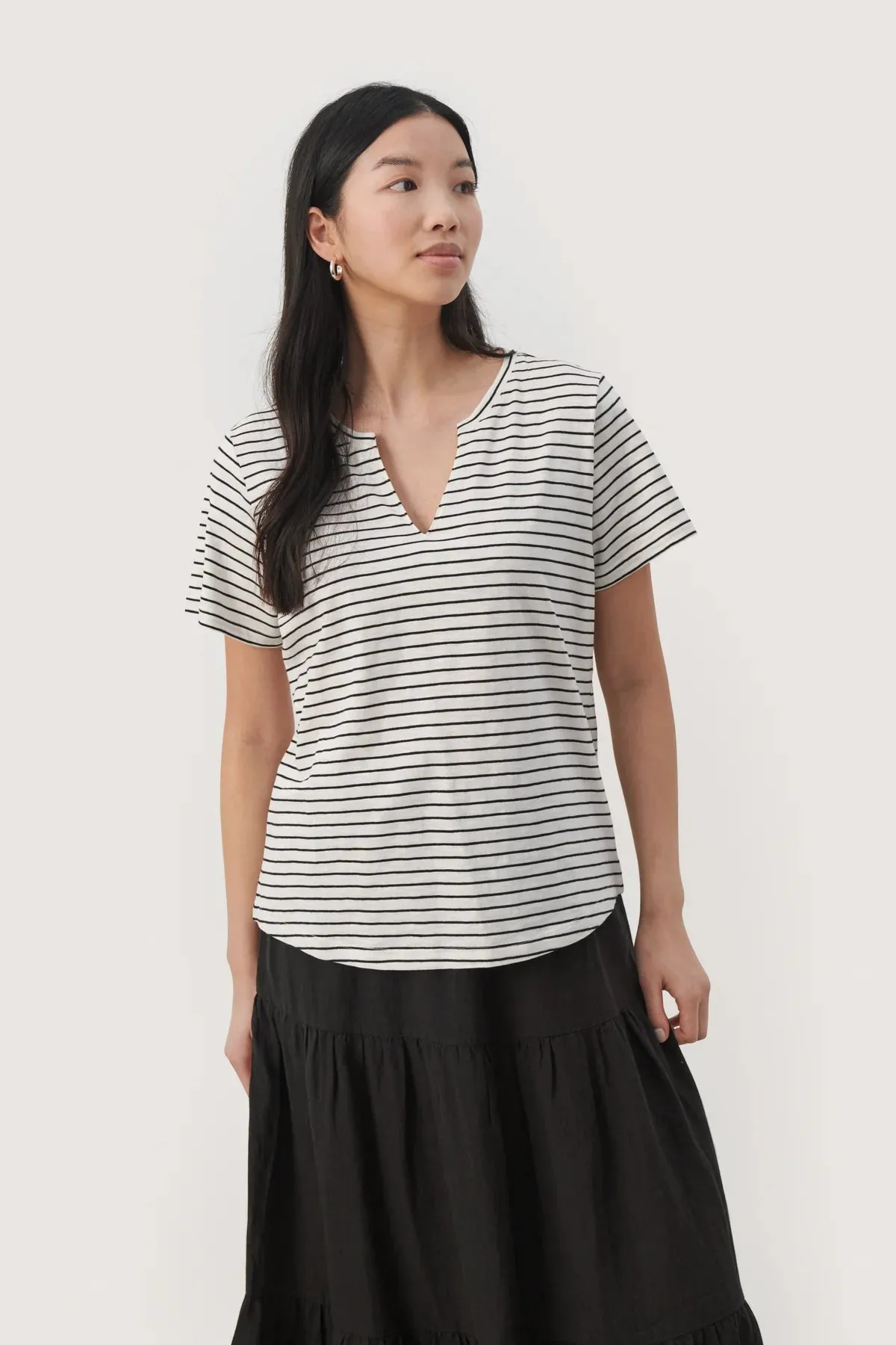 PART TWO GESINAS BLACK STRIPE T-SHIRT